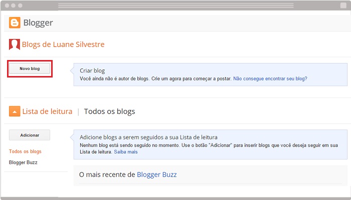 Criando um blog com o Blogger